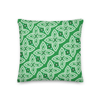 Bandhani Green and Purple Pillow